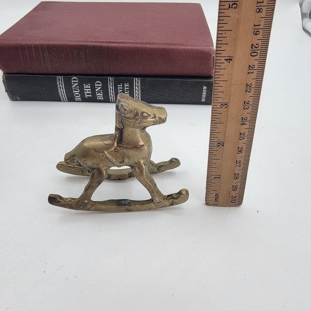 Vintage brass rocking horse - Picture 4 of 7